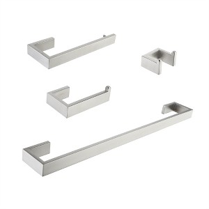 OUTSUPPLY 4 Pcs Stainless Steel Bathroom Set, Rustproof Wall Mounted Hardware, Towel Bar, Hooks - 1 of 4