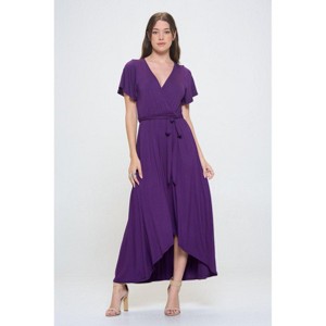 WEST K Women's Georgia Faux Wrap Dress with High-Low Hem and Tie Waist - 1 of 3