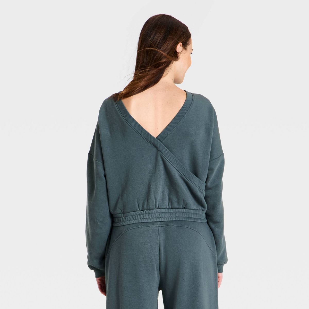 Women's Active Wrap Back Crewneck Pullover - JoyLab™ - thumbnail 2