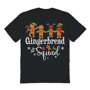 Rerun Island Men's Christmas Gingerbread Squad Short Sleeve Graphic Cotton T-Shirt - 1 of 1