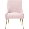 UNISOAR Dining Chair Velvet Upholstered Side Chair with Brushed Gold Leg - 4 of 4