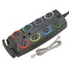 Kensington SmartSockets Surge Protector, 8 AC Outlets, 8 ft Cord, 3,090 J, Dark Gray - 2 of 4
