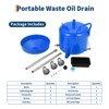 Waste Oil Drain Tank , Air Operated Fluid Transfer Container with Toolbox & Wheels - 4 of 4