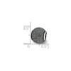 Black Bow Jewelry Sterling Silver Grey Laser Cut Bead Charm - 2 of 3