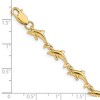 Black Bow Jewelry 14k Yellow Gold Jumping Dolphin Bracelet - 7 Inch - 3 of 4