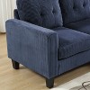 VASIP Velvet Sectional Couch , L Shaped Sofa with Ottoman for Small Apartment - 3 of 4