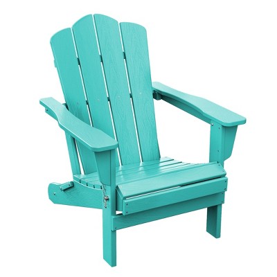 HYLEORY HDPE Outdoor Patio Chair, Folding Adirondack Chair