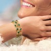 Ross-Simons 6.25 ct. t.w. Emerald Highway Cuff Bracelet in 18kt Gold Over Sterling - 4 of 4