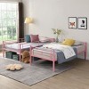 Sapphtopaz Metal Bunk Bed with 2 Side Ladders & Guardrail,Convertible Bunk Beds Frame with Under Bed Storage for Bedroom - 3 of 4