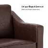Set of 2 Bonita Transitional Vegan Leather Armchair with Removable Seat Cushion and  Nailhead Trims | ARTFUL LIVING DESIGN - 3 of 4