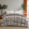 Peace Nest All Season Paisley Floral Goose Feather Fiber Comforter Duvet Insert Vintage Style - 2 of 4