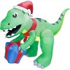 JOYFY 5 FT Christmas Inflatable Decoration, Blow Up Dinosaur with Gift Box Inflatable Yard Décor for Xmas Holiday Outdoor Garden Lawn Decoration - 4 of 4