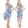 HAPPY BAY Women's Sarong Bikini Skirt Cover up Swimwear Bathing suit Summer Wraps Swimsuit Beach Wrap Coverups for Women One Size Blue, Leaf - 3 of 4