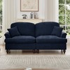 Hrinhom 76.4"W Elegant Mid Century Oversized Large Two Seater Sofa Couch with Flared Arms and Removable Ruffles Pleats Skirts - 3 of 4