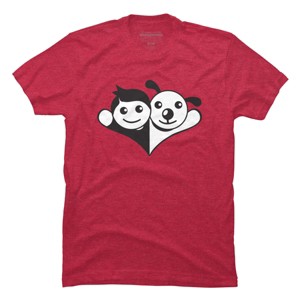 Men's Design By Humans Doggy Friend By graphicganga T-Shirt - 1 of 4