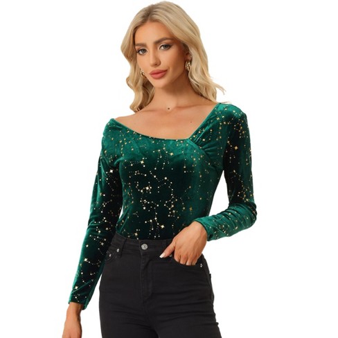 Star Sequin Long Sleeved Bodysuit