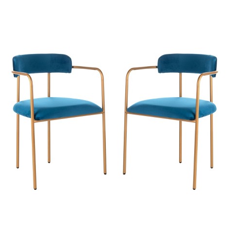Set Of 2 Camille Side Chair Navy Gold Safavieh Target