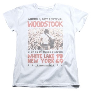 Women's Woodstock Crowd Poster T-Shirt - 1 of 4