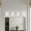 Sunset 4-Light Quartz Vanity Satin Nickel Opal Glass - 3 of 4