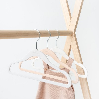 3 Sprouts Assorted Velvet Baby Clothes Hangers - Pack of 30