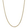 Black Bow Jewelry 3mm 14k Yellow Gold Solid Concave Anchor Chain Necklace - 3 of 4