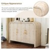 NicBex Retro Minimalist Curved Sideboard Cabinet, Buffet Cabinet with Adjustable Shelves Storage, Storage Cabinet, Kitchen Pantry Cabinet - 4 of 4