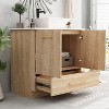 FUFU&GAGA Bathroom Cabinet with Pedestal Basin Stylish Storage Solution Original Wood Colour - 2 of 4