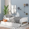 RISOKEYS Twin Size Simple Platform Bed,Bedroom Storage Wooden Frame with Wheels and Slat Support,No Box Spring Needed,for Adult Boy Girl Teen - 2 of 4
