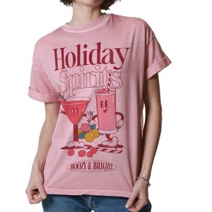 Women's Holiday Spirits Tee - Girl Dangerous - 1 of 2