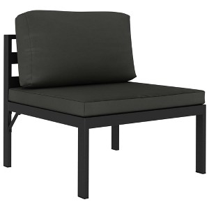 Sectional Middle Sofa with Cushions Aluminum Anthracite - 1 of 4