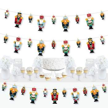 Big Dot of Happiness Christmas Nutcracker - Holiday Party DIY Decorations - Clothespin Garland Banner - 44 Pc