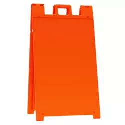 Plasticade 130-O Signicade A Frame Plain Portable Folding Sidewalk Sign, Orange