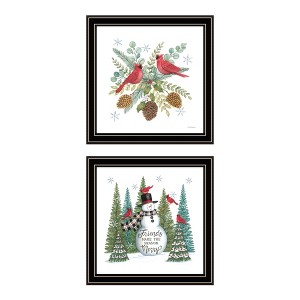 2Piece Vignette Friends Make the Season Merry Wall Art for Living Room, Bedroom Wall Art Print for Home Decor by Deb Strain - 1 of 4