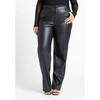 ELOQUII Women's Plus Size Slit Hem Faux Leather Pant - image 3 of 4