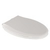 Durable Elongated Toilet Seat with Slow Soft Close - Easy to Install and Clean, Never Loosens - White, Fits Most Elongated Toilets Biscuit - 3 of 4