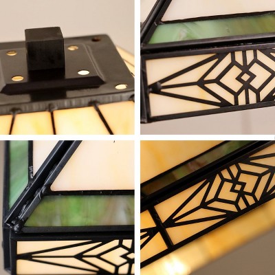 Theros 22.7" Bronze Stained Glass Mission Table Lamp