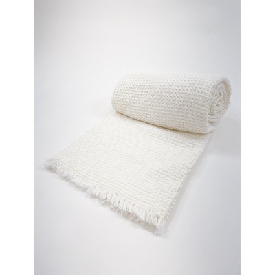 White Cotton Waffle Weave Bed Blanket - Anaya : Target