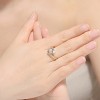 Guili Gold-Plated Sterling Silver Spoon-Style Ring with Dazzling Cubic Zirconia, a statement piece crafted for an exquisite bold look, Size 5 - 10. - 2 of 3