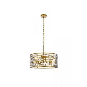 Elegant Lighting Kennedy 18.5 inch pendant in brass - 1 of 4