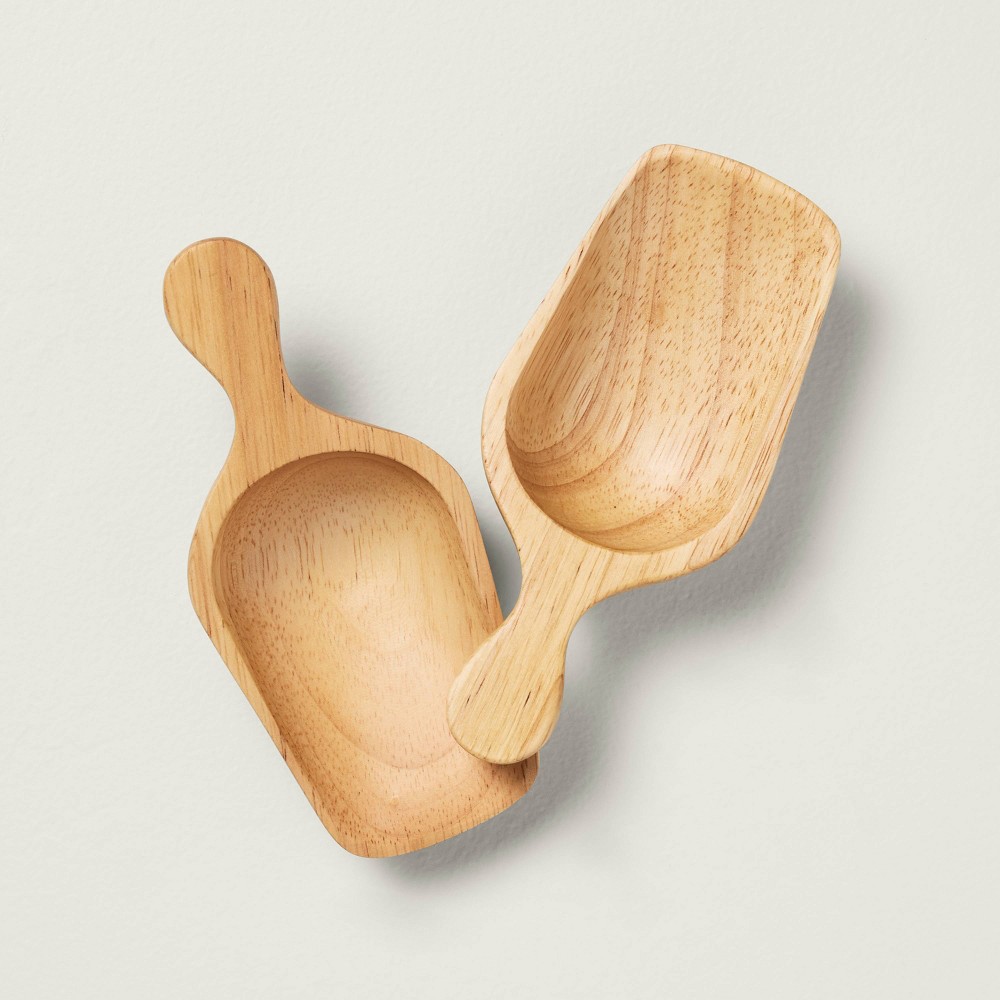 Photos - Spoon Small Wooden Scoop  - Hearth & Hand™ with Magnolia(Set of 2)