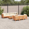 vidaXL 8 Piece Patio Sofa Set with Cushions - Wax Brown - 3 of 4