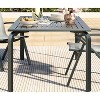 Garvee 71″ Marine‑Grade Aluminum Outdoor Dining Table Set with Umbrella Hole, 6 Aluminum Outdoor Dining Chairs with Quick-Dry Textilene Fabric - 3 of 4