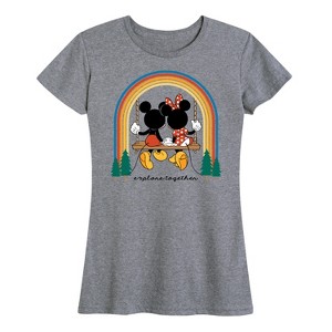 Women's - Disney - Explore Together Rainbow Short Sleeve Graphic T-Shirt - 1 of 4