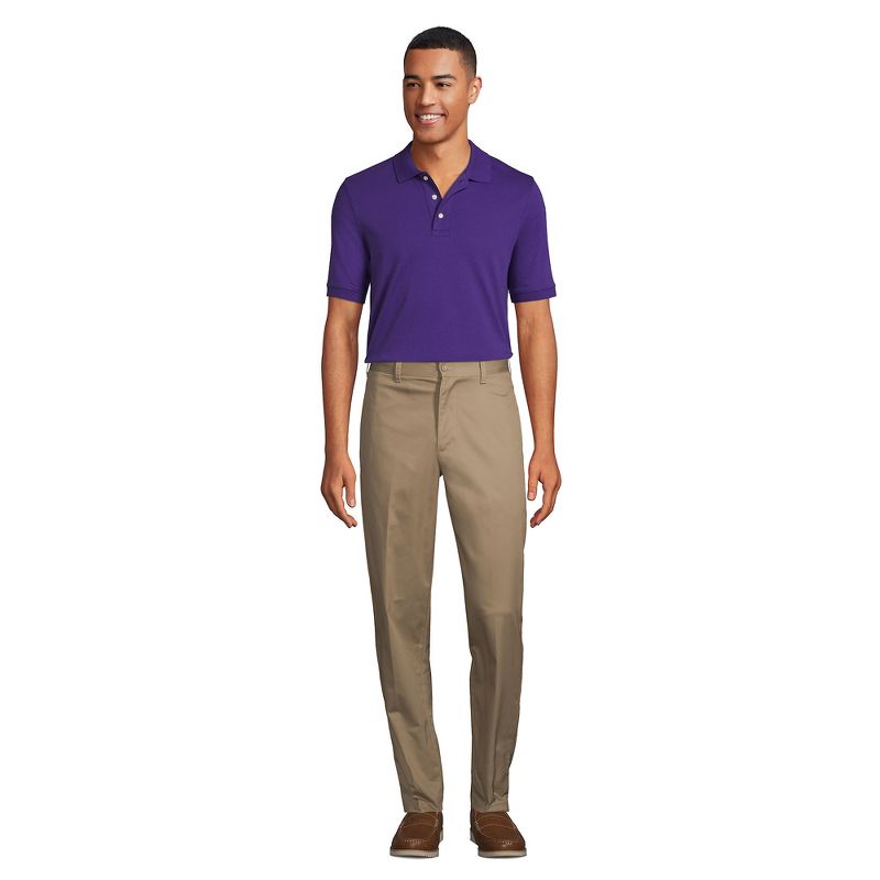 Lands' End School Uniform Men's Long Sleeve Interlock Polo Shirt, 4 of 6