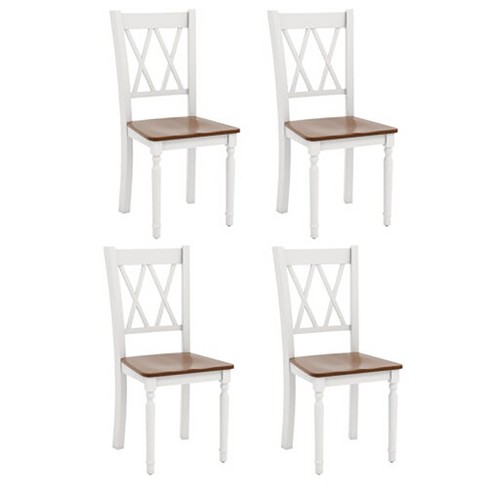 White wooden chairs discount set of 4