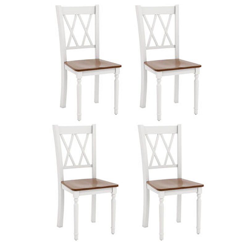 Tangkula Dining Chairs Set of 4 Wood Farmhouse Dining Room Side Chairs for Home Kitchen, 1 of 10