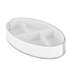 Unique Bargains 4 Grids Rotating Lid Pill Case 1 Pc - 1 of 4