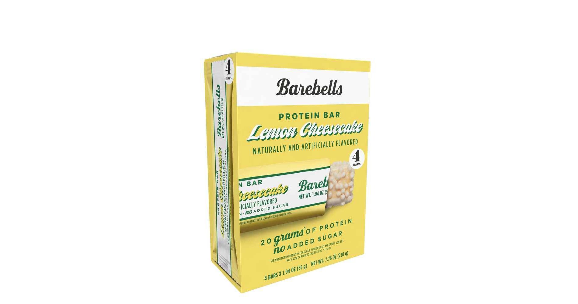 Barebells Lemon Cheesecake Nutrition Protein Bars - 20gms Protein - 7.76oz/4pk