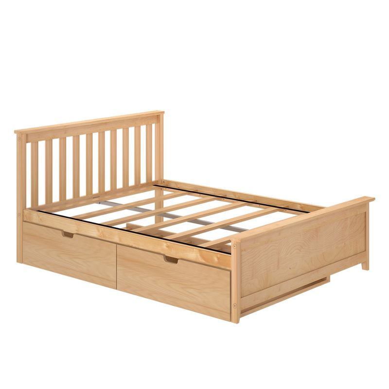 Max & Lily Full-Size Platform Bed with Under Bed Storage Drawers, 4 of 9