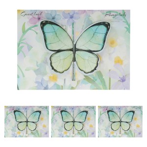 Unique Bargains Greeting Cards Butterfly Pattern for All Occasion 4 Pcs - 1 of 4